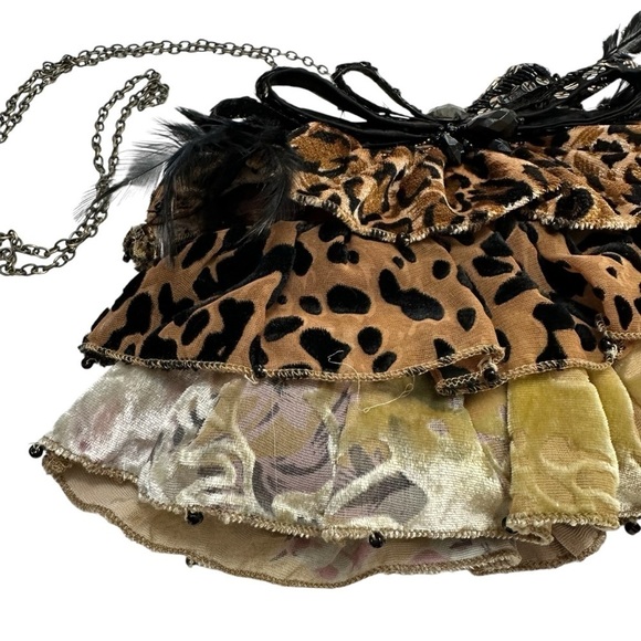 Mary Frances RARE Animal Print Pounce Motif Designer Handbag - Picture 6 of 9